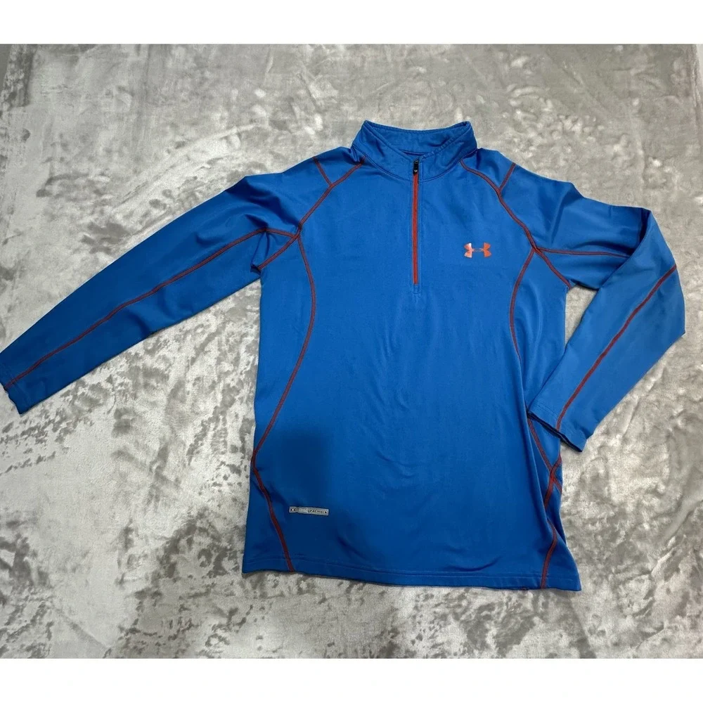 Under Armour‎ ColdGear Full Zip Mock Neck Sweat Jacket Blue Women's Size Small